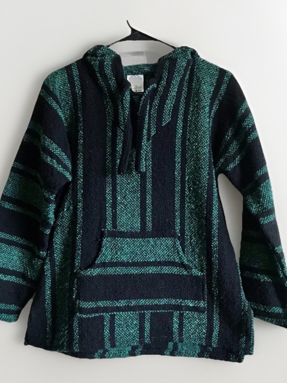 Baja Hoodie Hippie Surfer Mexican Poncho Sweater Drug Rug Assorted Colors Medium